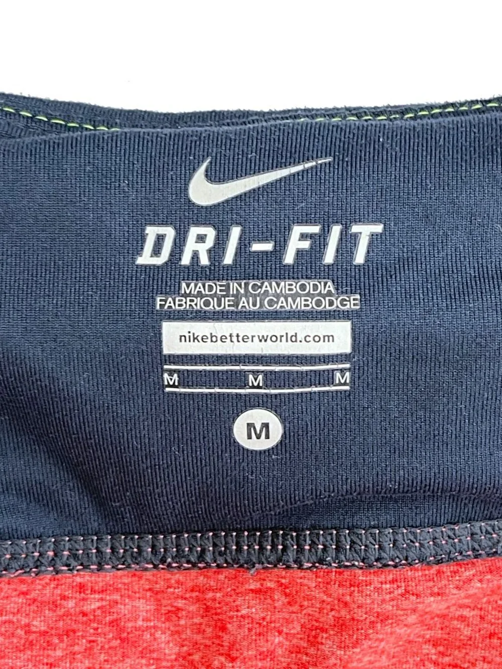 Nike Dri-FIT Running Capri Leggings Salmon Pink Women's M Drawstring